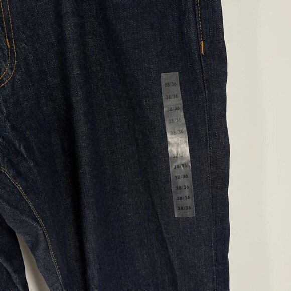 American Eagle Mens Size 38W 36L Loose Dark Wash Straight Leg Jeans - Picture 2 of 5